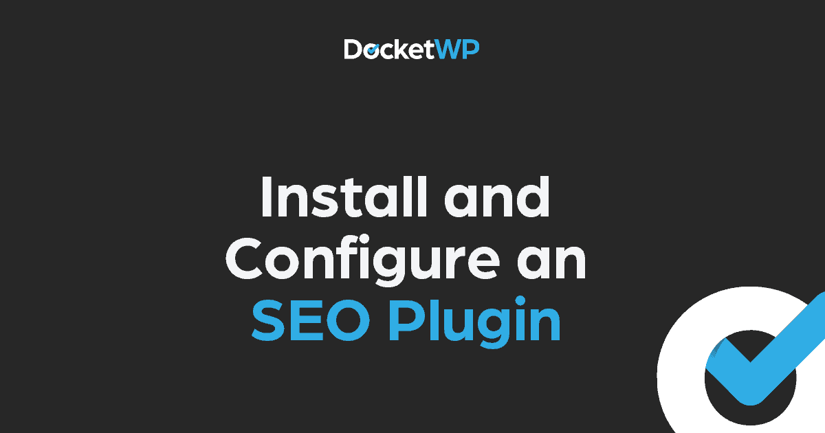 Install and Configure SEO Plugin 1