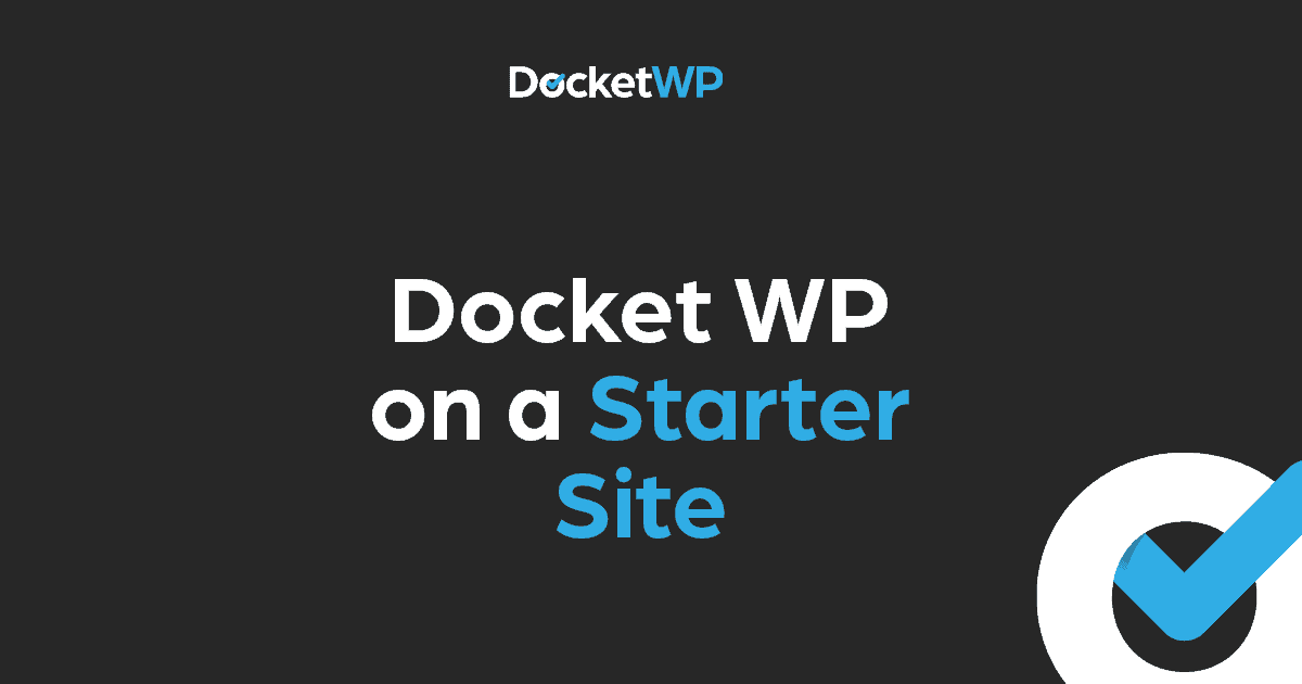Docket WP on a Starter Site 1