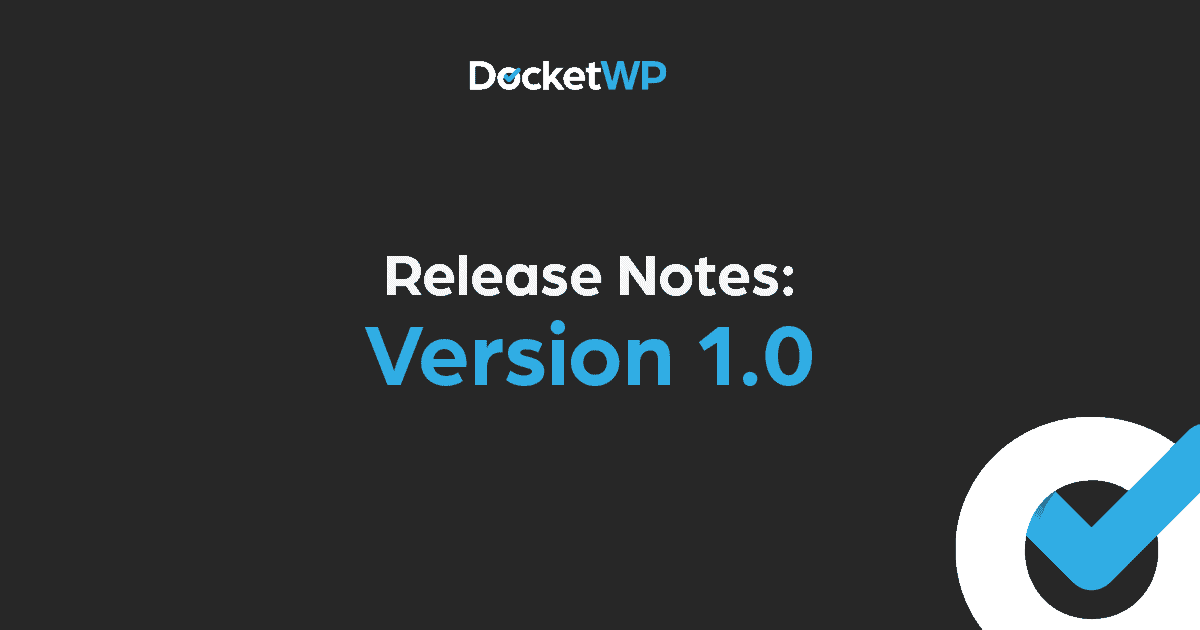 Version 1 release notes