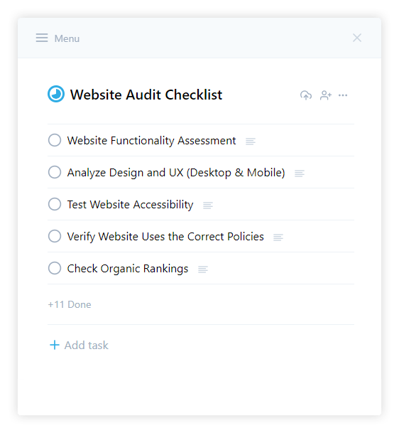 Website audit Checklist